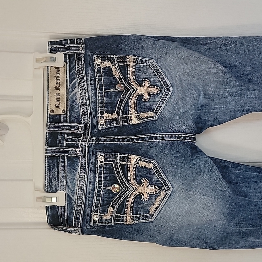 ROCK REVIVAL JEANS SHAINA MID RISE SKINNY SIZE 26